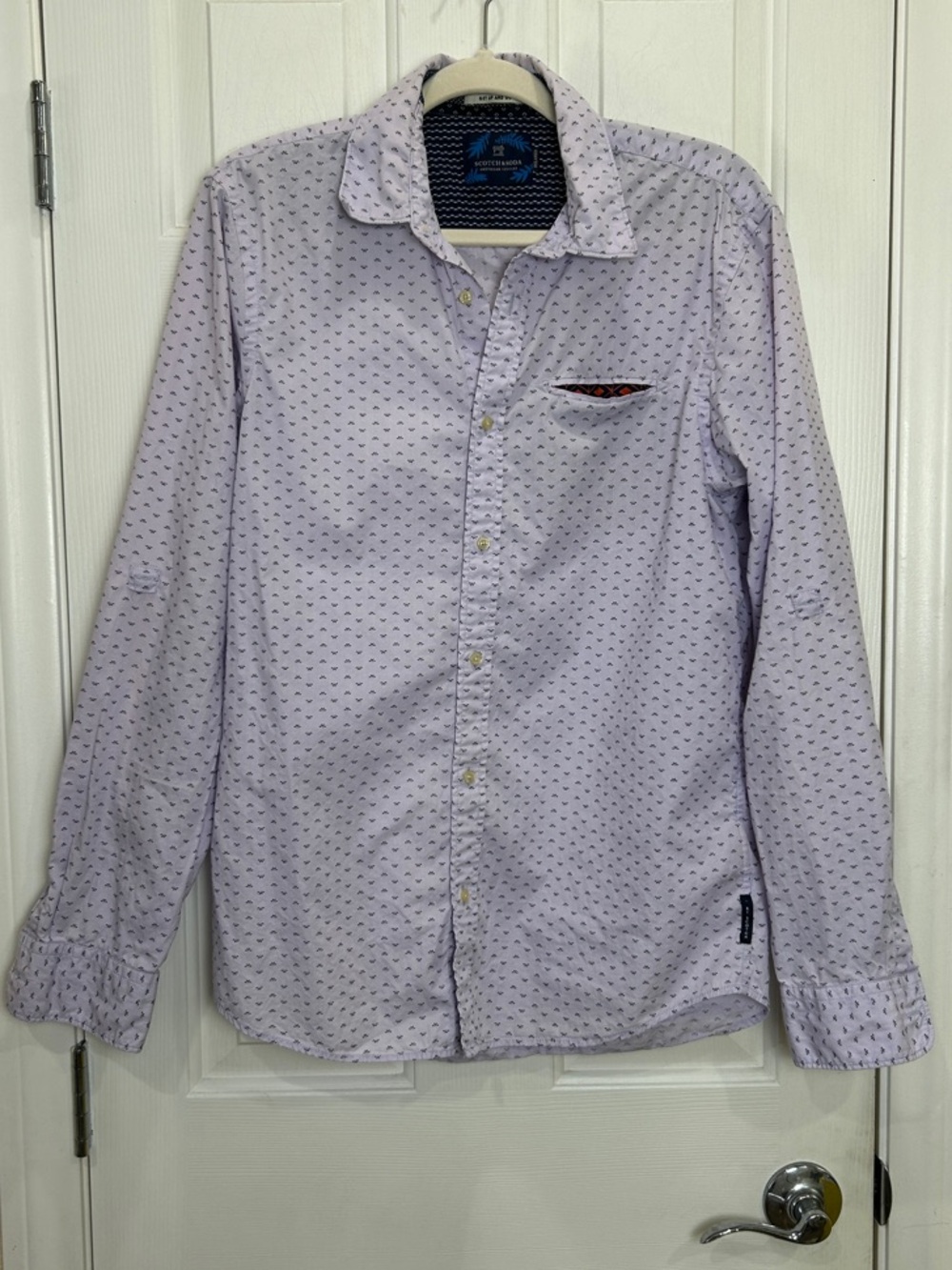 Scotch & Soda Amsterdam Couture “Get Up and Go” Relaxed Cotton Button Down S/M